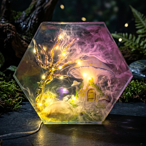 Led resin lampe - resin, magischer