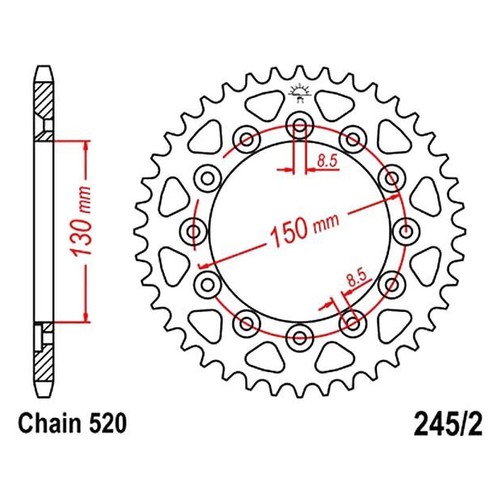 Kettenrad zähne für - 45,