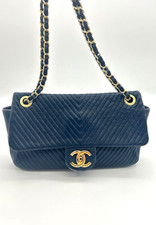 Chanel Herringbone Chevron Medium Flap Bag