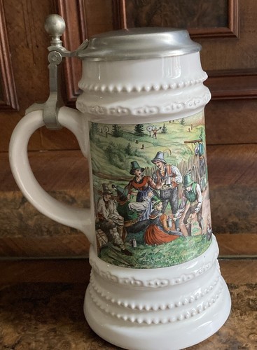 Bier krug mit deckel - krug,