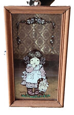 SAHRA KAY. Spiegel Bild Vintage ca. 1980er Jahre Rahmen Sammler Nostalgie 2.Hand