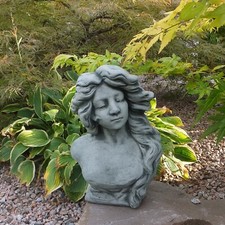 Steinfigur Frauen Büste Kopf