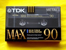 1x TDK MA-X 90 Metal Cassette Tape 1990-1991 + OVP + SEALED +