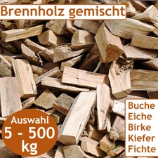 Brennholz Kaminholz gemischt 5 - 500 kg Holz  Hartholz Weichholz 25 cm Flameup