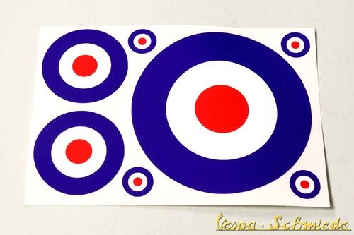 Vespa set aufkleber mod - 7x,