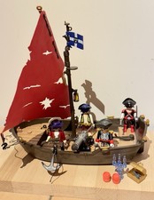 Playmobil Piraten Segelboot 4 Figuren 1 Kanone Zubehör