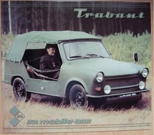 Altes Retro Blechschild DDR Oldtimer Trabant Kübel Jagdwagen