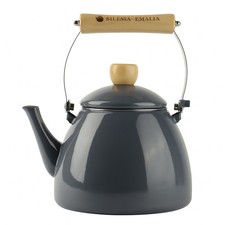 Emaille Wasserkessel 2L Lucjan Grau für alle Herdarten – Induktion geeignet