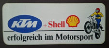 Aufkleber "KTM - Shell - Motorsport", 80er Jahre, 13,5 x 5,5 cm