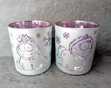 (2er Set) Nici Einhörner blau Deko Glas Teelicht Kerzenhalter UVP 11,52€