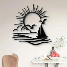 Metall Wandbild Segelboot