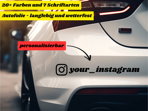 Instagram autoaufkleber name - instagram,