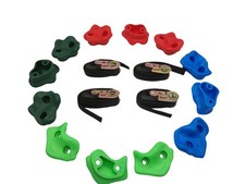 Odoland Ninja Line Tree Climbers 12 Klettergriffe mit 4 robusten Ratschen