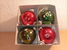 DDR 4 Christbaumkugeln, Weihnachtsschmuck, Lauscha?  #26