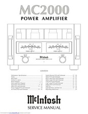Service Manual-Anleitung für McIntosh MC 2000