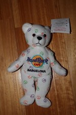 Hard Rock Cafe Barcelona Harrington Teddy Peace Bear 2005