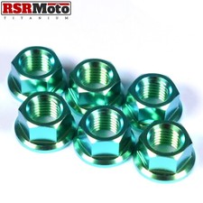 Kawasaki ZRX1100 ZRX1200 Titanium Hinter Kettenrad Muttern, 1997-2008, Grün