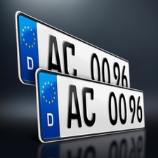 2 Kfz Kennzeichen | 490 x 110