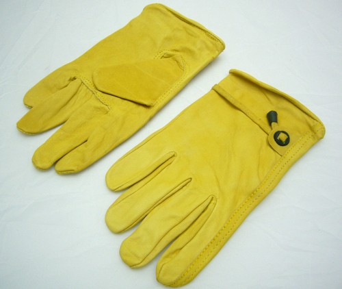 Gelbe cowboy lederhandschuhe - gelbe,