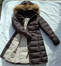 Marc o Polo Daunen-Mantel 36 braun  Fell-Kapuze warm Daunenmantel wie neu