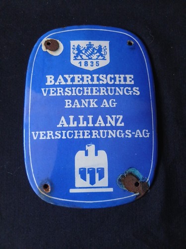 Kleines emailschild allianz - emailschild,