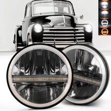 2x E-Geprüft 7 zoll LED Scheinwerfer Für Chevrolet 3100 3600 3800 Angle Eyes DRL