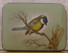 Russische Lackmalerei. Lackdose. Große Meise! 2018. HANDGEMALT! SAMMLEROBJEKT!