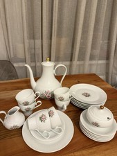 Hutschenreuther Melodie Rose Service Porzellan 21 Teile Teeservice Kaffeeservice