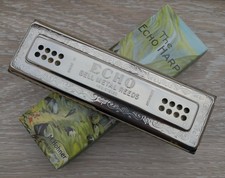 Mundharmonika, M. Hohner The Echo Harp, 56/96 M2, Mundorgel, Musikinstrument
