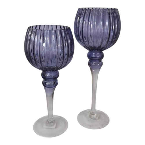 2er set glaskelch 35cm lila - glaskelch,