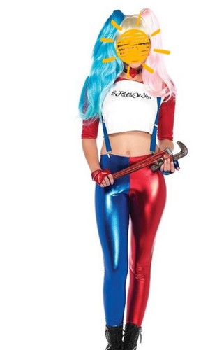 Harley quinn kostüm damen set - damen,