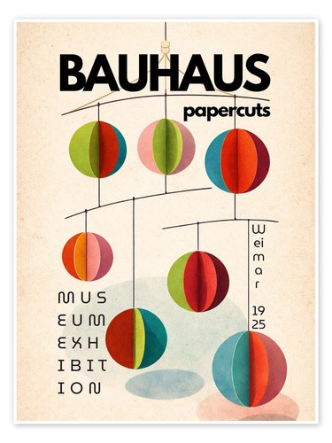 Poster bauhaus papercuts - poster,