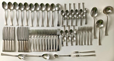 Art Deco Bauhaus Design, WMF 2500 Besteck Konvolut 63 Teile 90er Silber Auflage