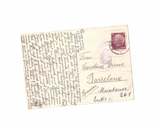 Spanischer zensurstempel - ak,