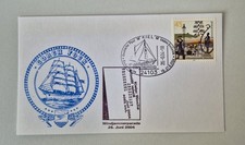 Postkarte mit schiffsstempel - postkarte,
