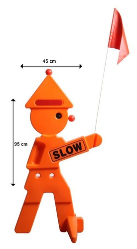 Warnfigur safety clown orange - warnfigur,