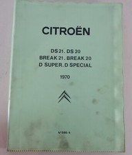 Werkstatthandbuch / Technisches Datenbuch Citroen DS 20 21 Break DSuper 1970