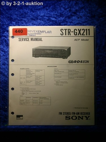 Sony service manual str gx211 - str,