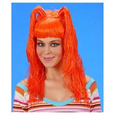 ORANGE ZOPF PERÜCKE Karneval