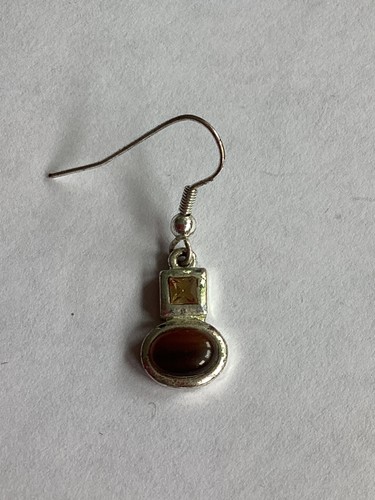 Einzelner silberohrring mit - einzelner,