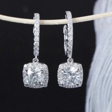 2,60 Kt Kissen Halo Diamant