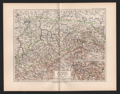 Landkarte map 1892