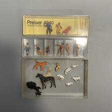 Preiser 4040 Miniaturfiguren Konvolut Farmer, Tiere & Badegäste H0 Modellbau #7