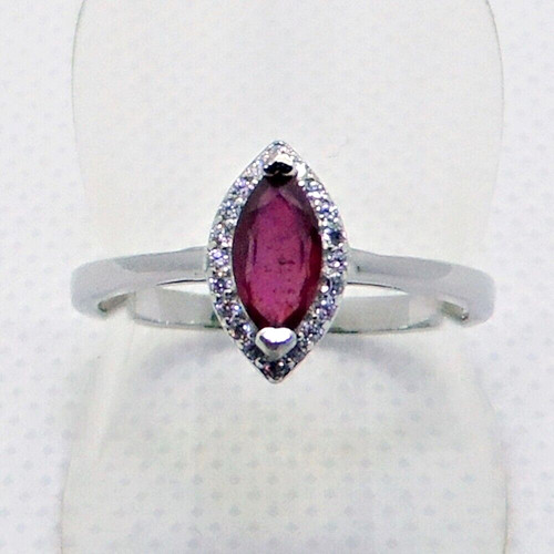 Navette rubin cubic zirkonia - navette,
