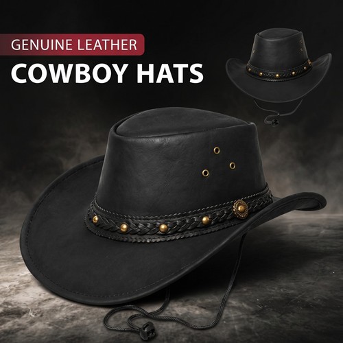 Echt leder cowboyhut für - echt,