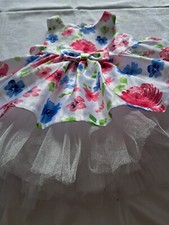 Couture-Princess- Kleid+ Hose-Weiß-Bunt- Tüll- Größe 80-86