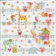 4 Servietten ~ Tiere machen