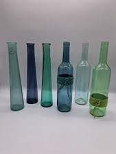 6 Deko Glasflaschen Glasvasen 