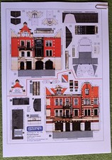 STIPP  Bastelbogen Nr. 106 "Bürgerhäuser" Kulissenset (5Häuser), 3 Blätter 1:200