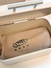 Brotkasten mit Klappdeckel- CREAM-  KLEIN 30cm